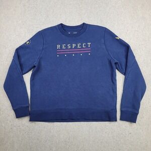 Under Armour Project Rock Sweater Womens XL‎ Blue Pullover Crew Neck Freedom